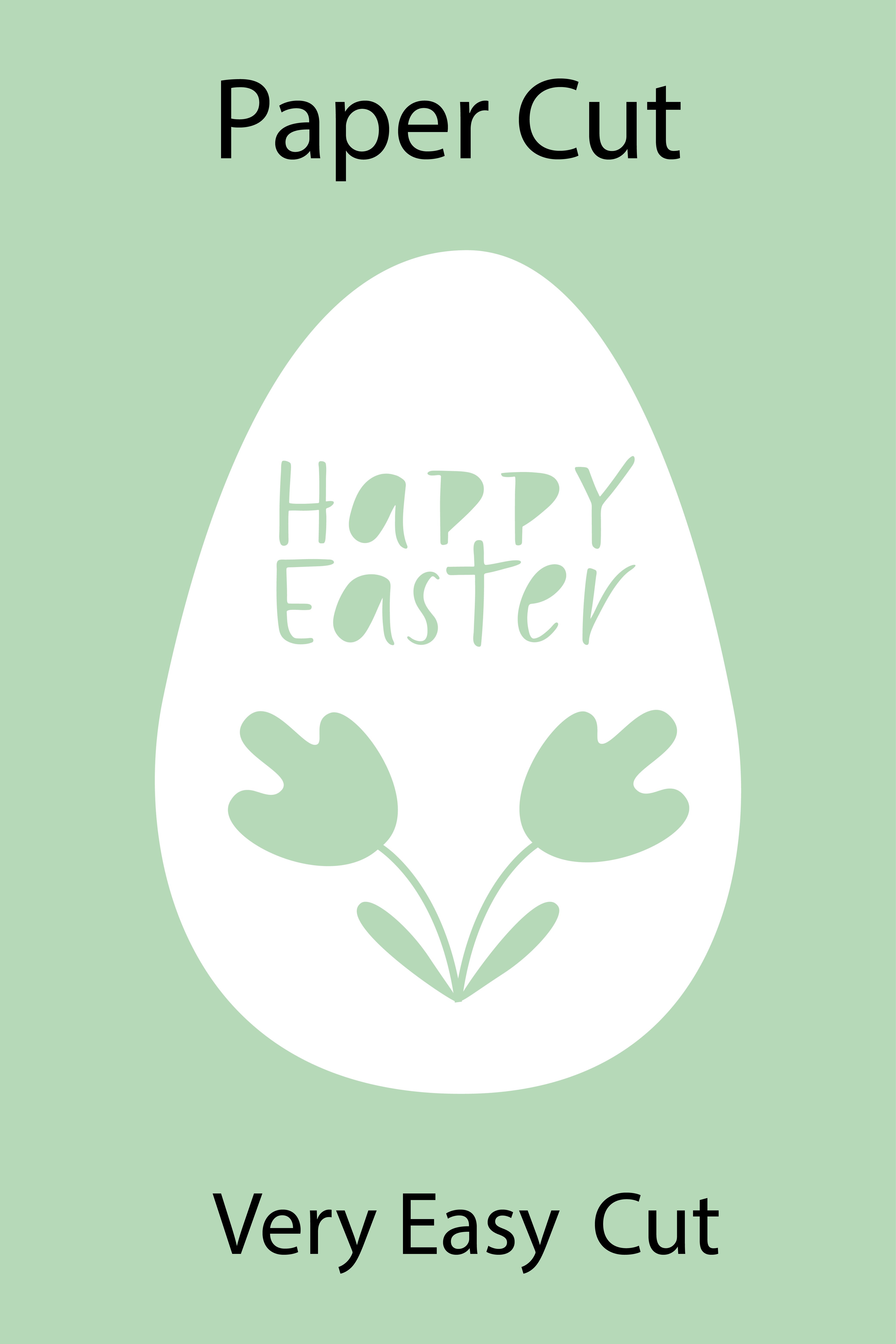 Happy Easter SVG. Egg Paper Cut SVG.Papercut Easter.Easy SVG