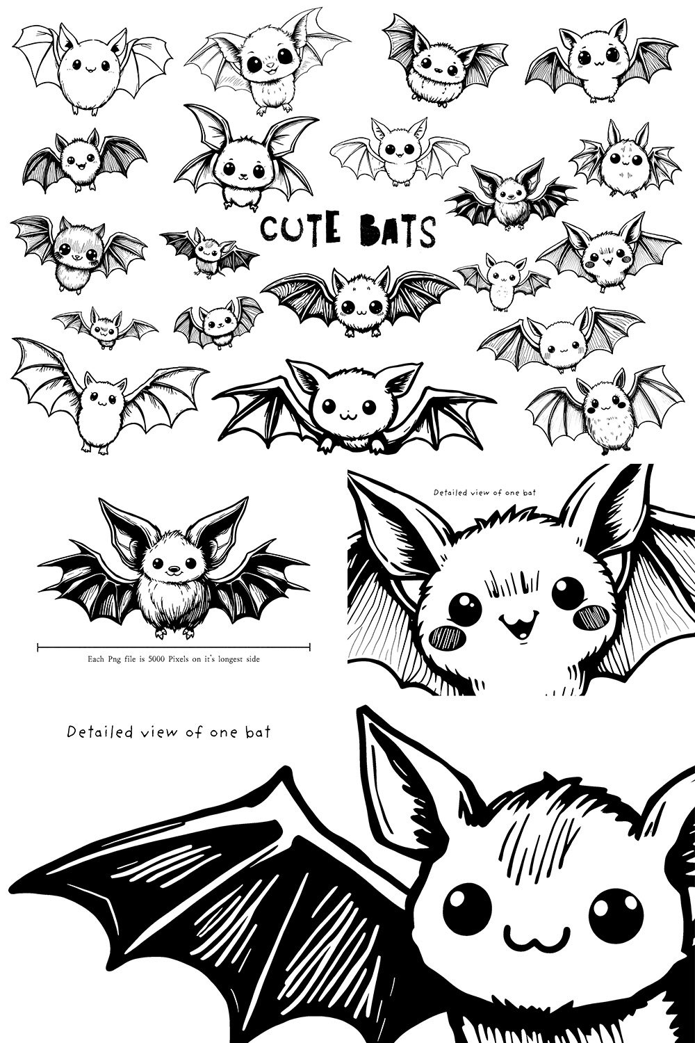 Cute Halloween Bats Png Graphics Collection