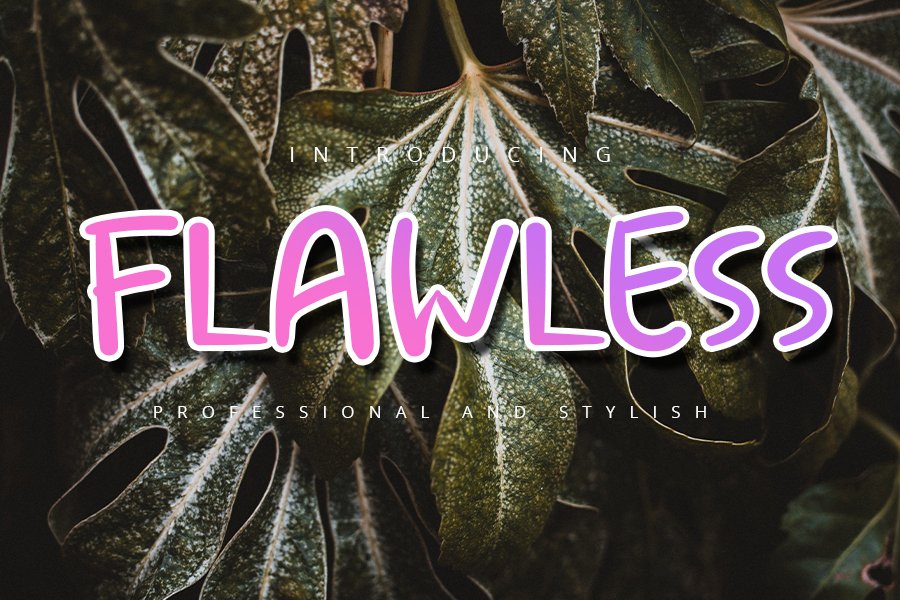 Flow Less Fount Flawless| Display Typeface Font