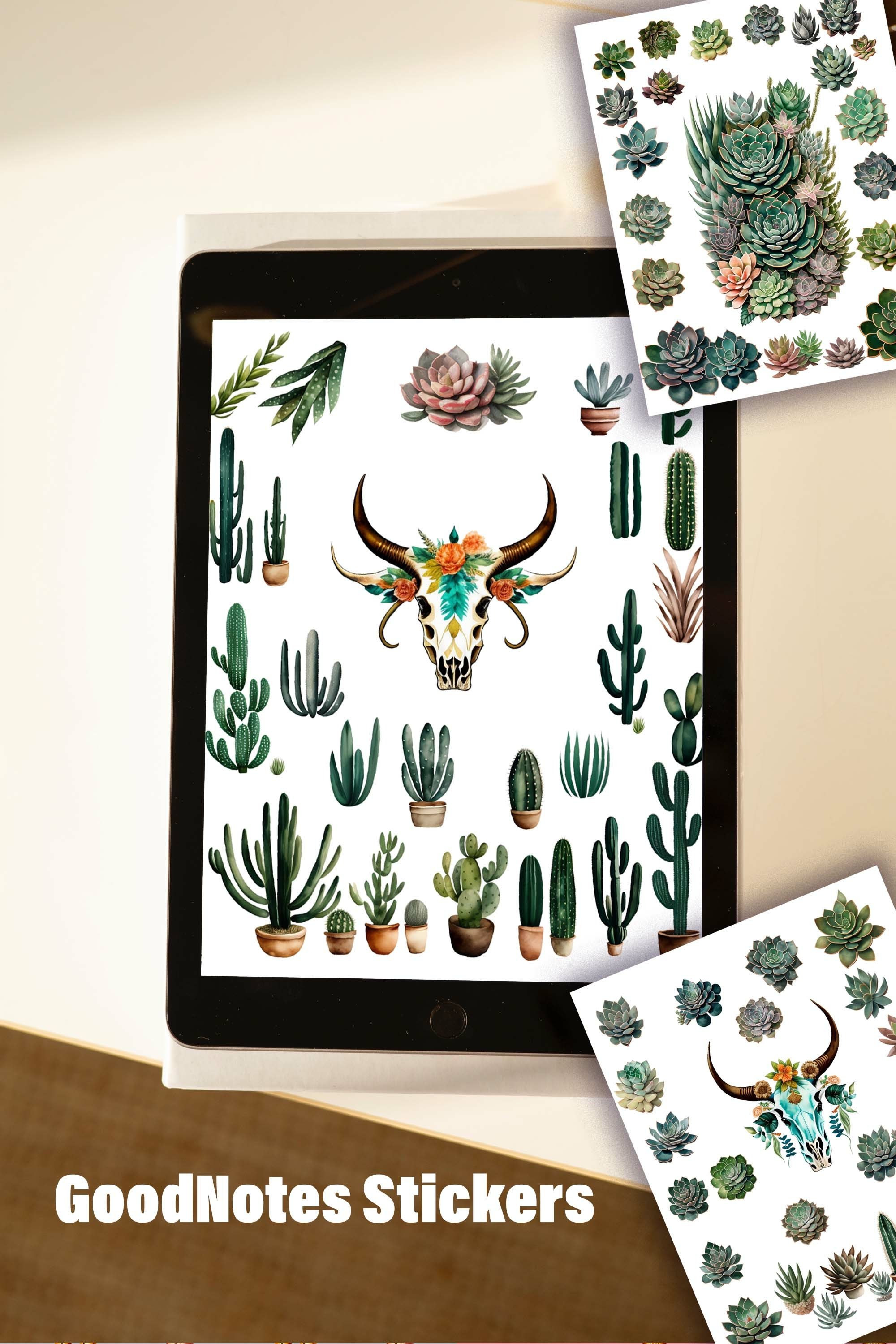 Boho Good notes stickers pack, Good notes 5 stickers