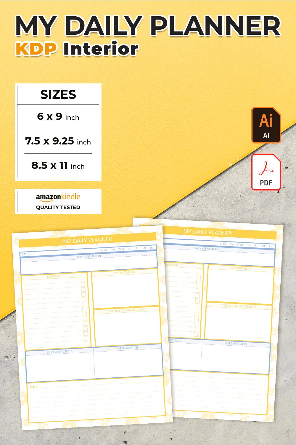 My Daily Planner KDP Interior Template