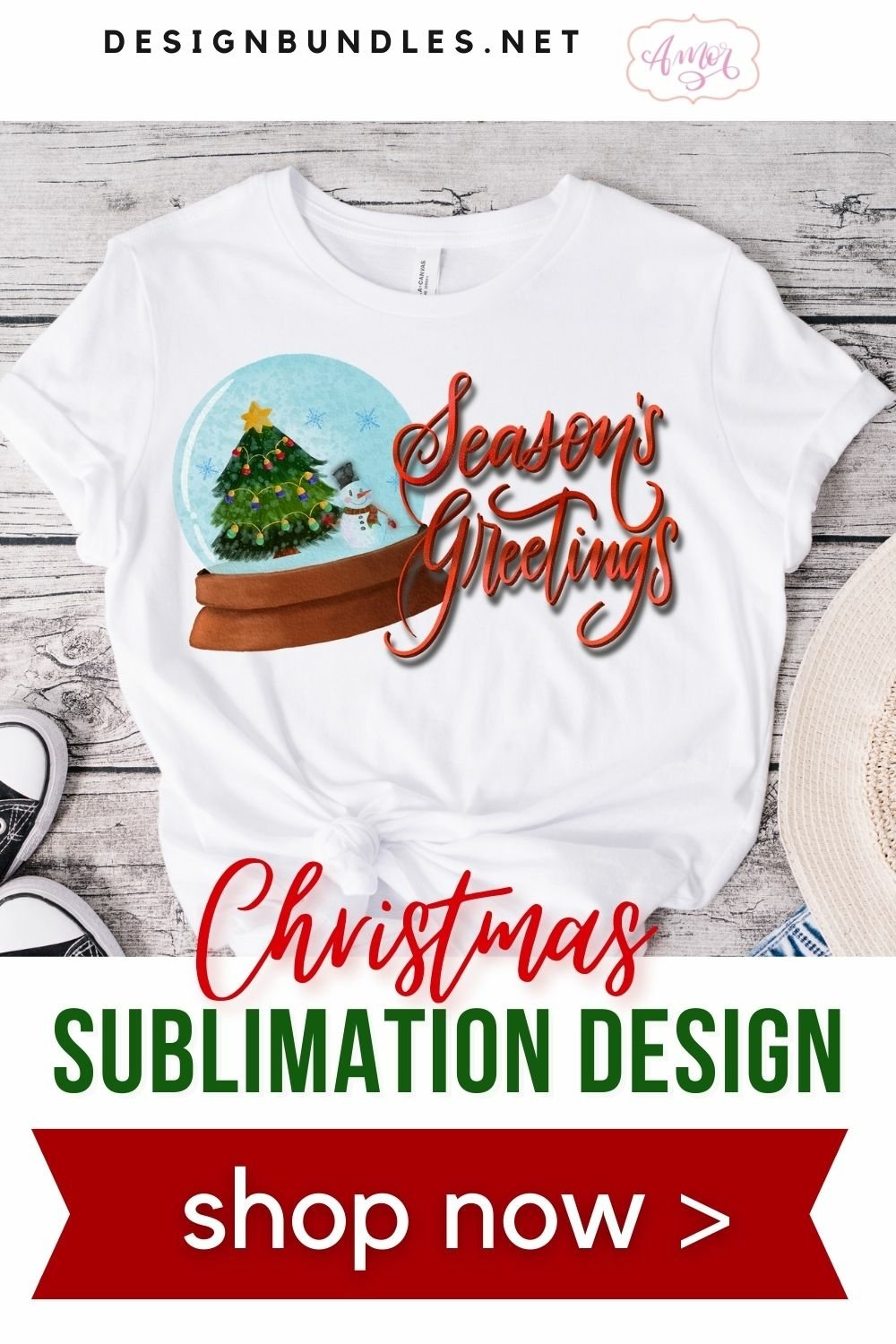 Seasons greetings Sublimation design for T-shirts (1480975)