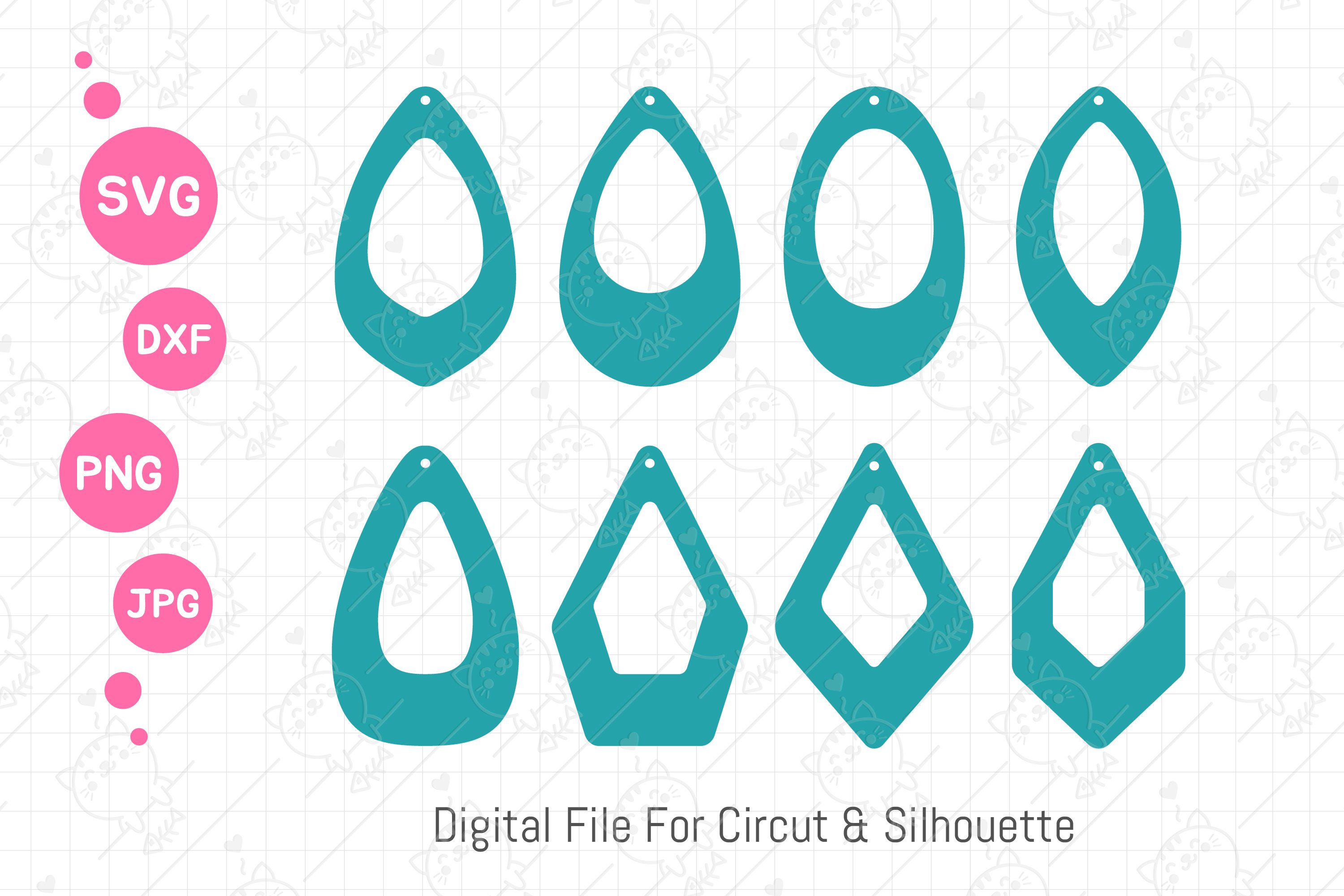 Earring template cut file | Earring svg|svg png (1364322)