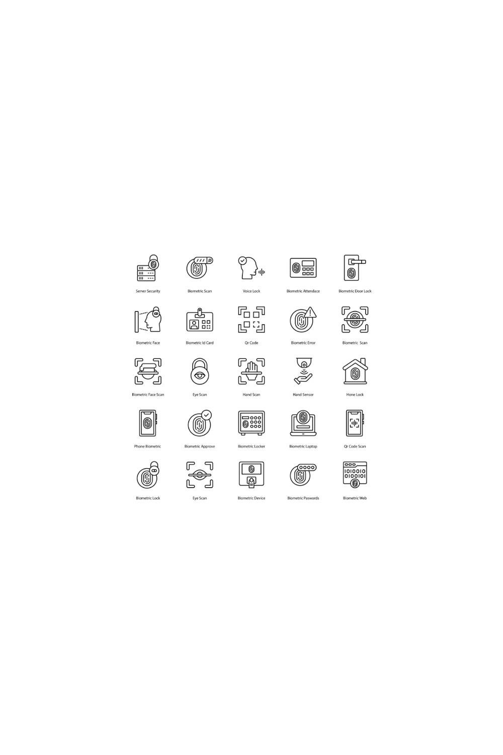 Biometric Icon Set
