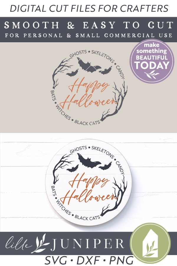 Download Happy Halloween SVG, Round Halloween SVG, Front Door SVG ...