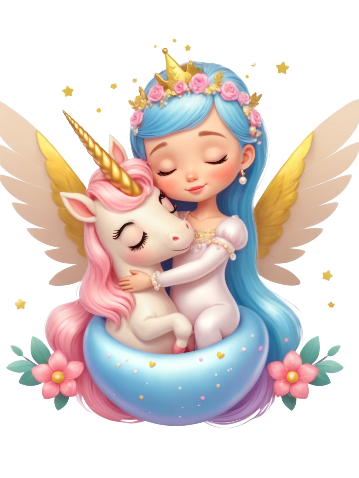 Disney Princess and Unicorn Cute Cartoon Art, Clipart Png