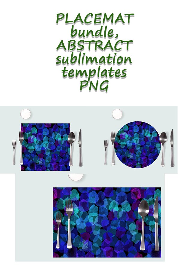 Placemat Coaster Sublimation Abstract Template Bundle