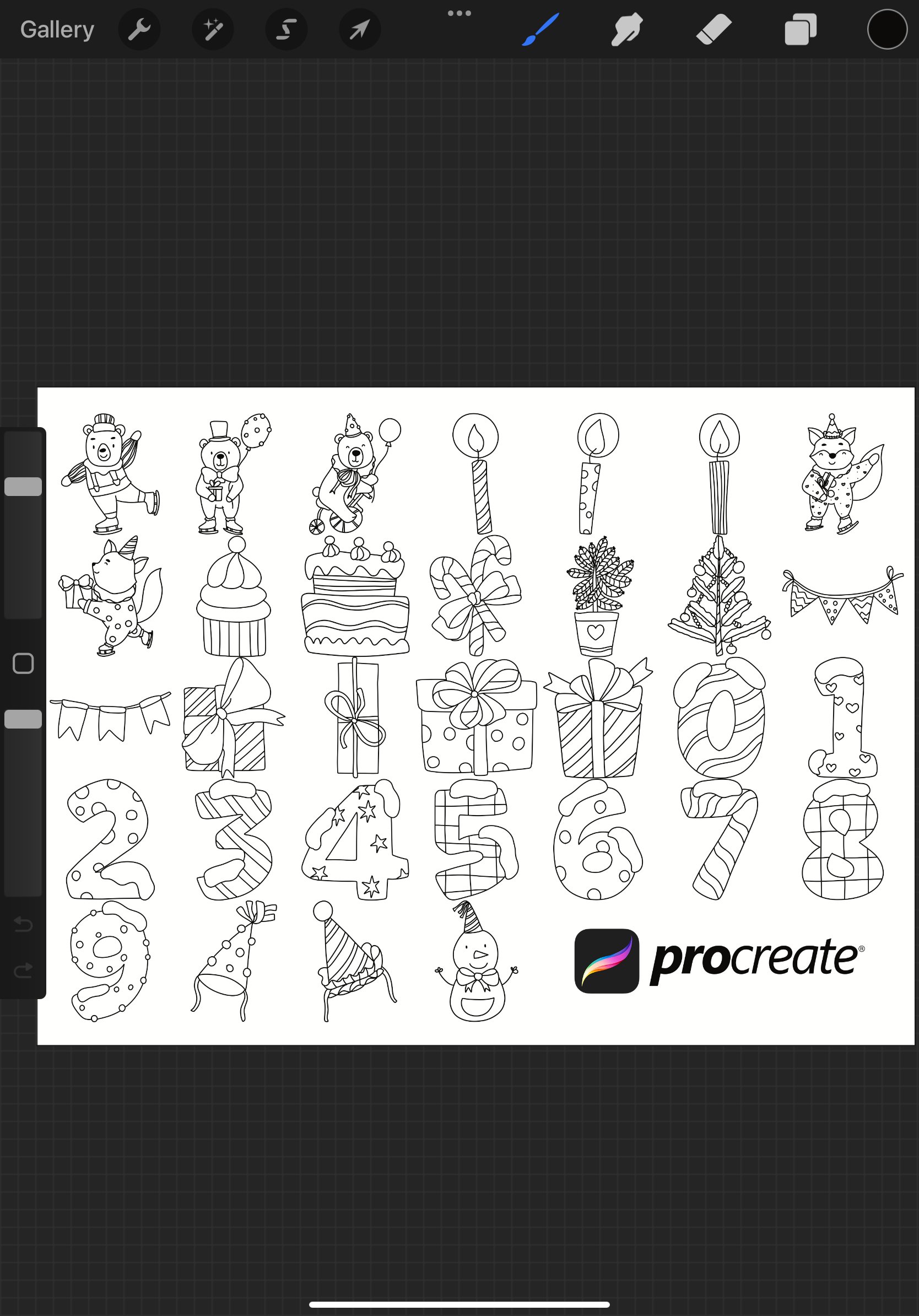 Christmas Winter Elements Procreate Brush Stamps (2290203)