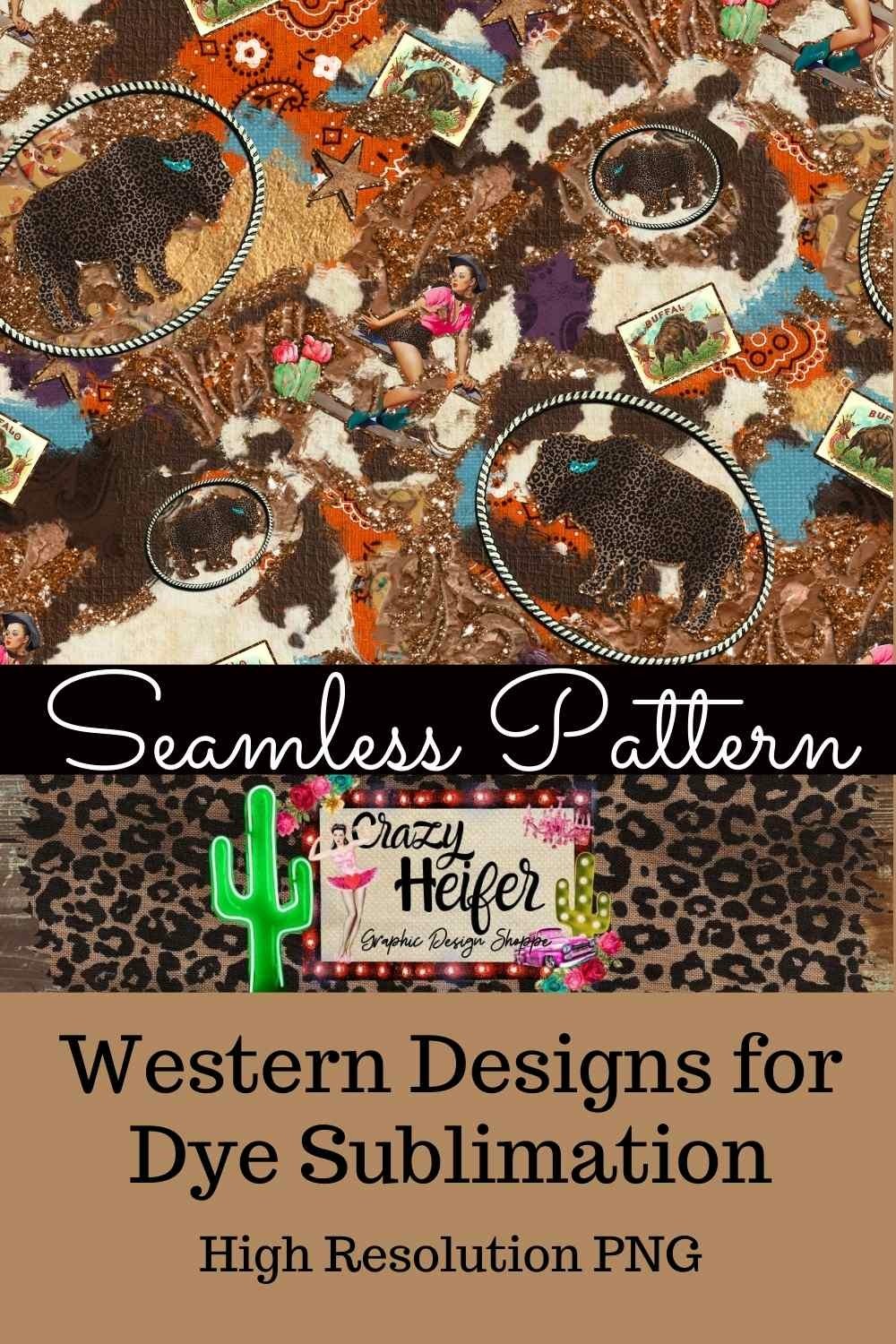 Retro Western Pattern Seamless Pattern Vintage Retro Western fabric (1510481)