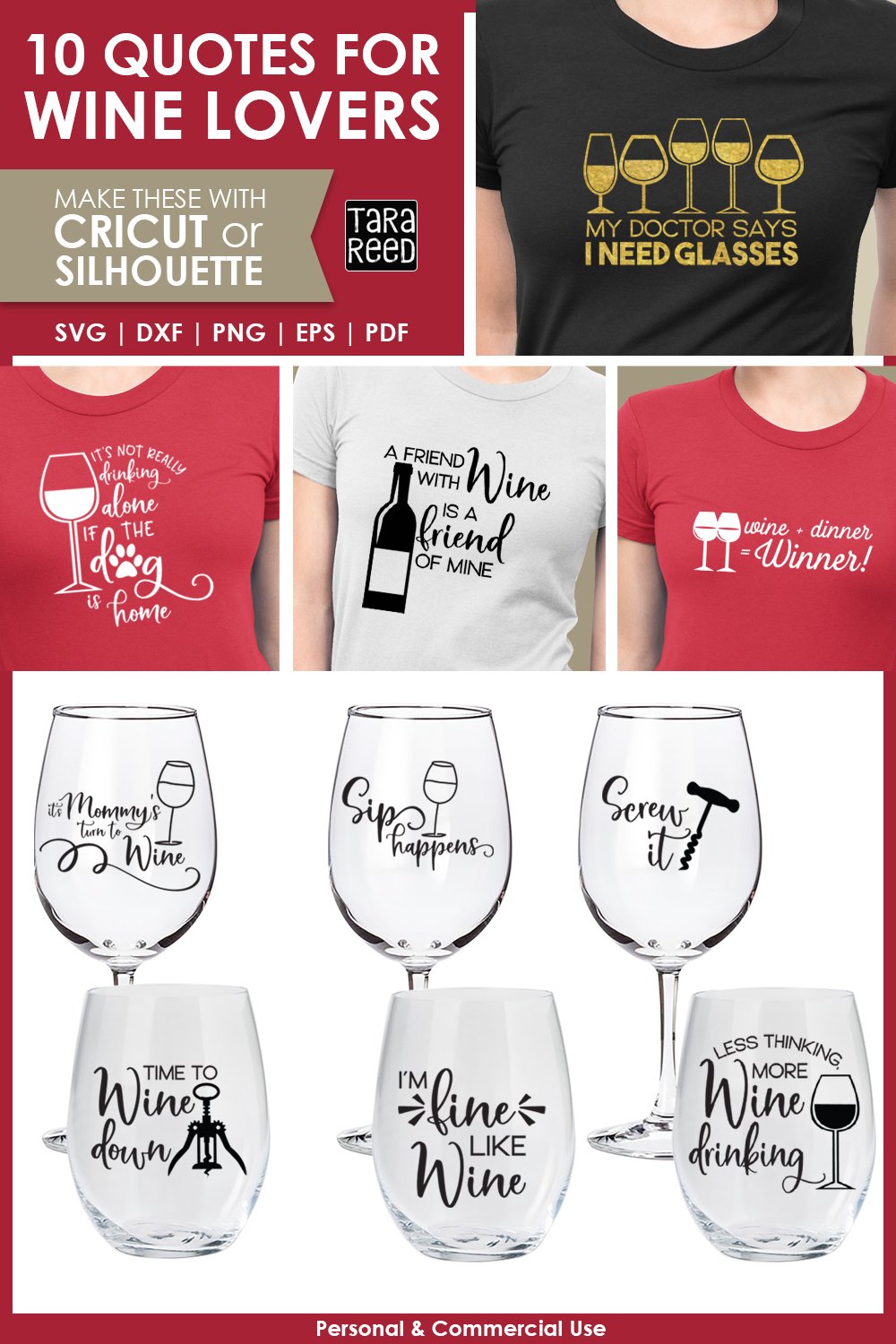 Wine Lover SVG and Cut Files Wine Glass Sayings