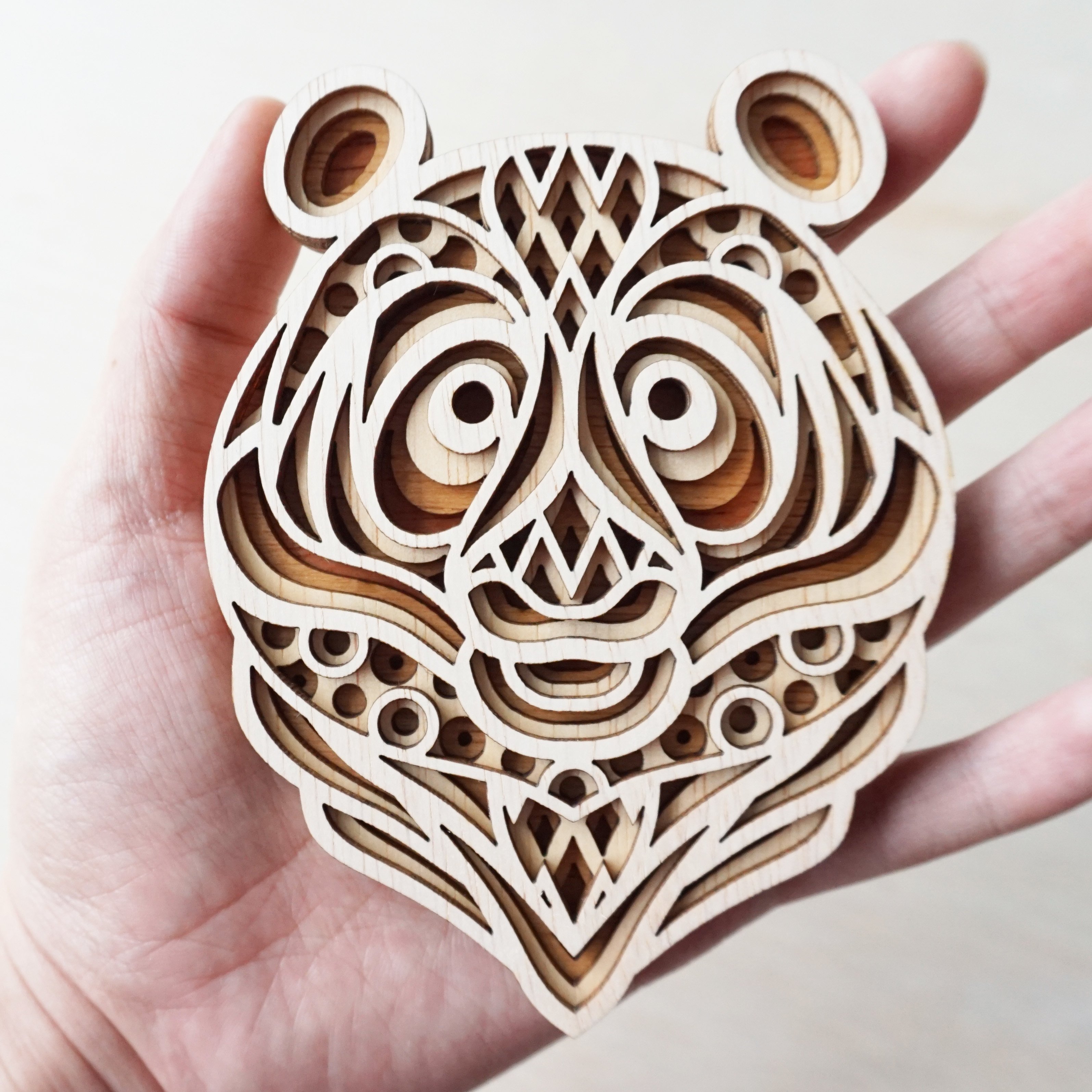 Panda Layered Mandala Laser Cut File - SVG / DXF