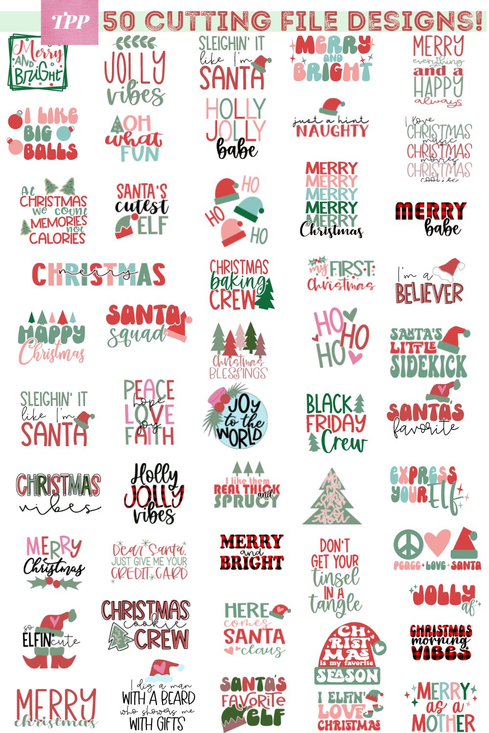 Christmas SVG Bundle, Huge Holiday Cut File Bundle (2287962)