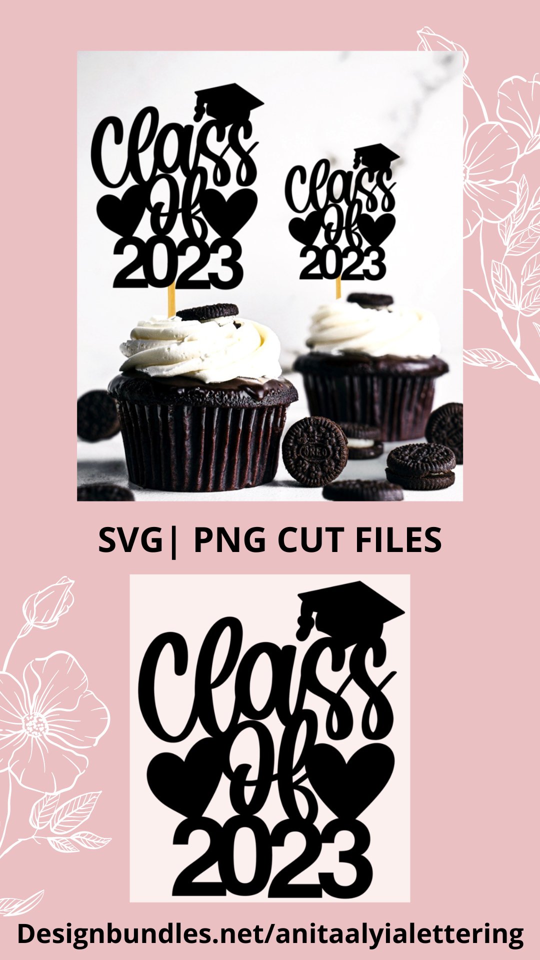 Class of 2024 SVG | 2024 Graduation cake topper (2402040)