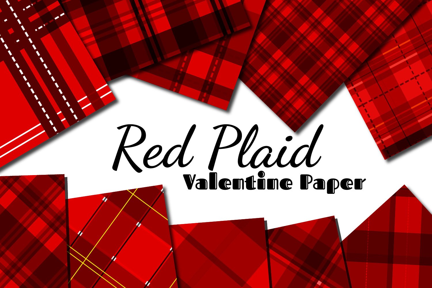 Red Plaid Valentine Paper
