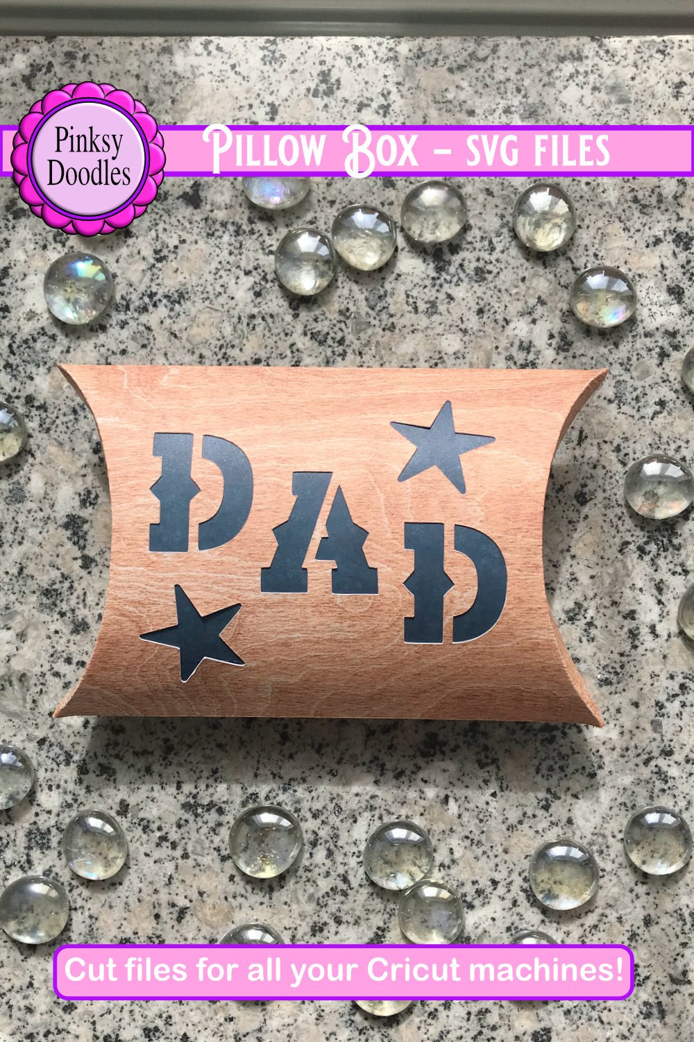 Dad pillow gift box svg cut file