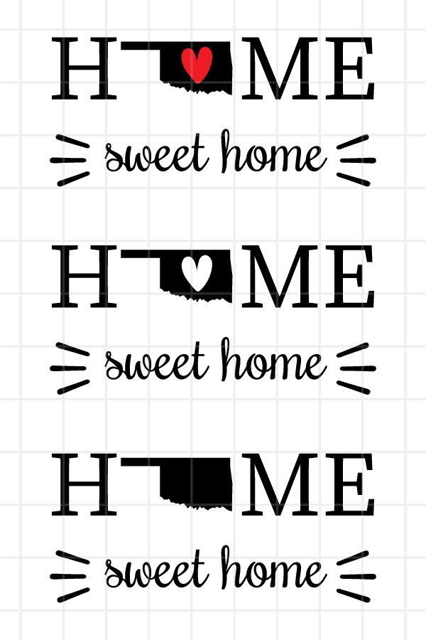 Home Sweet Home Oklahoma SVG Cutting file