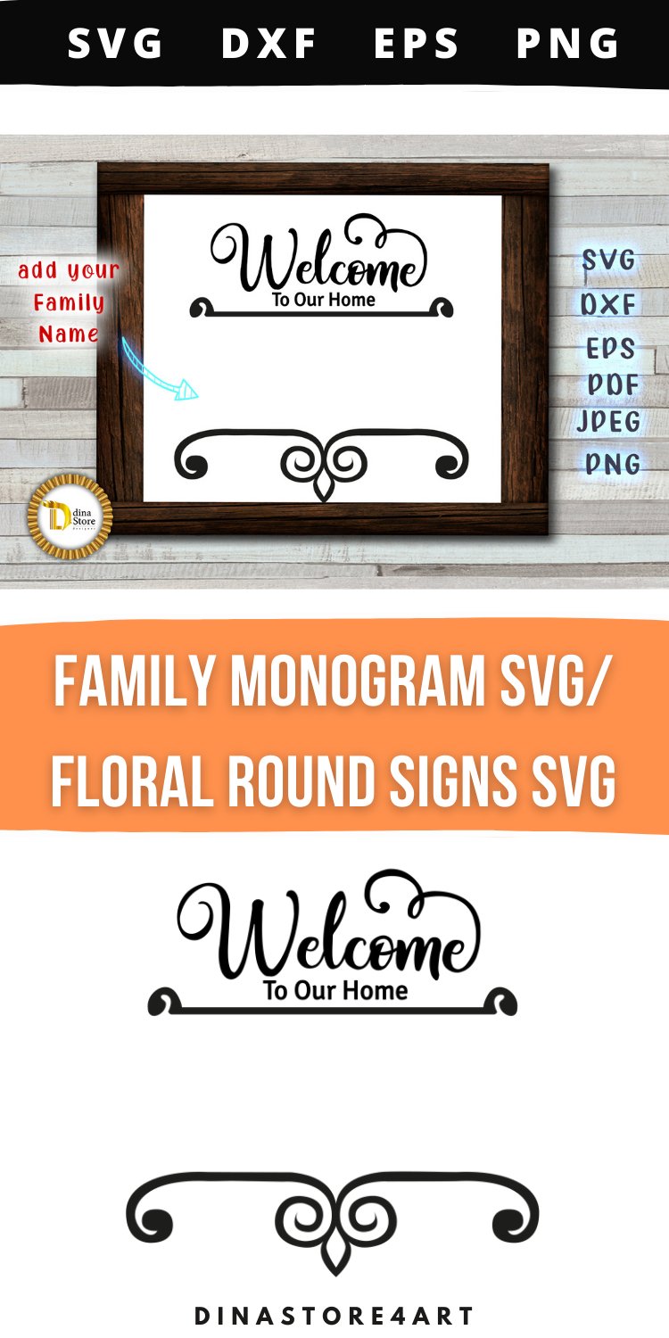 Family Monogram SVG-Welcome to Our Home SVG
