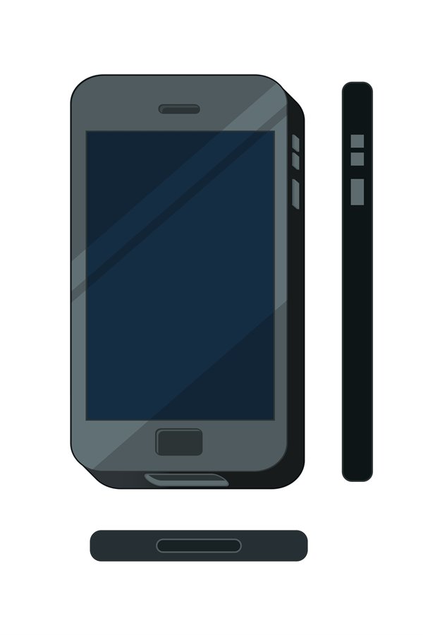Flat mobile phone concept illustration isolated