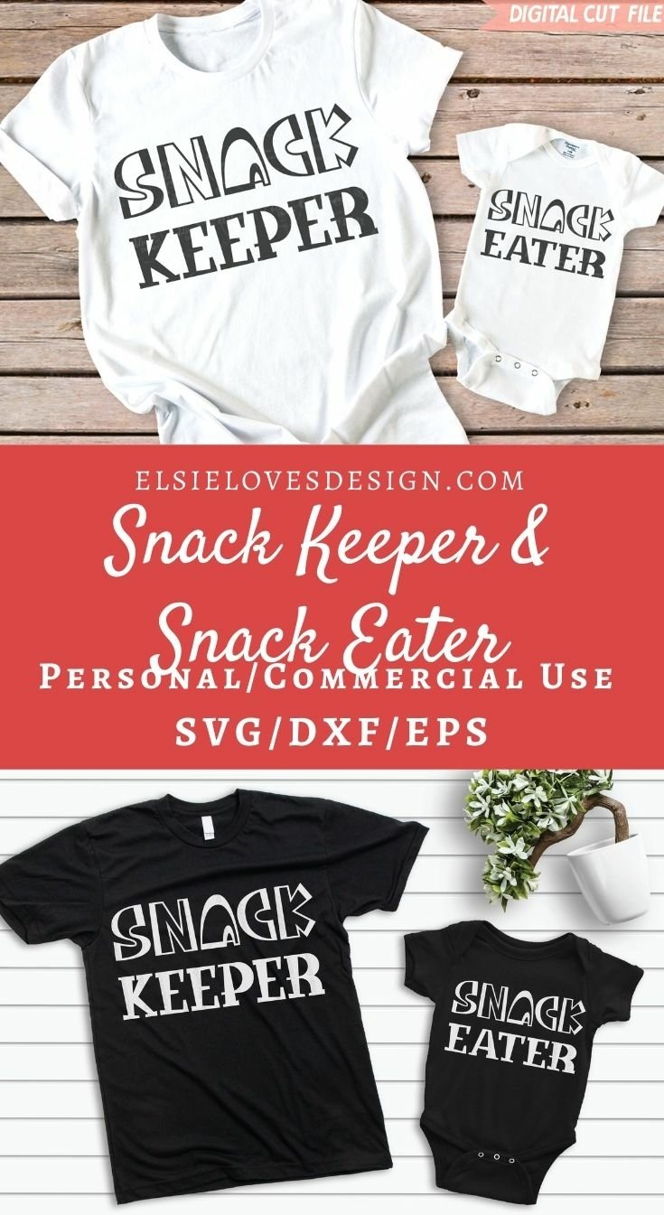 Snackmaster Svg Mommy & Me - Snack Keeper & Snack Eater SVG Cut Files