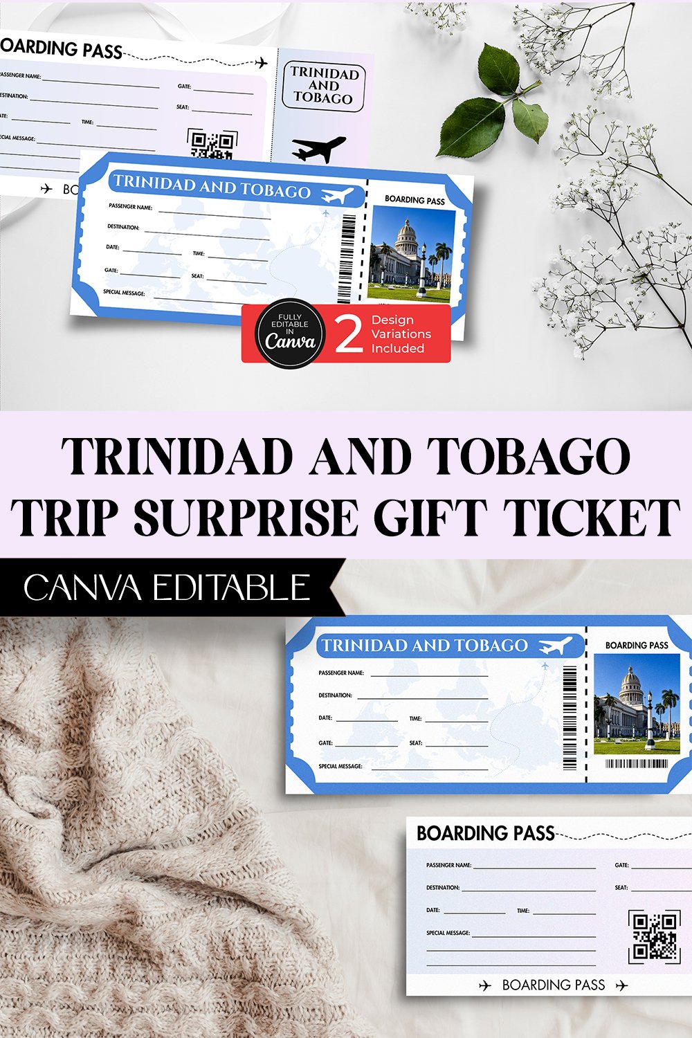 Trinidad and Tobago Trip Gift Ticket