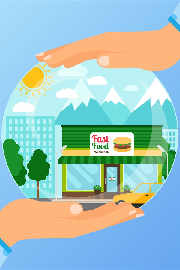 Business concept opening fast food restaurant