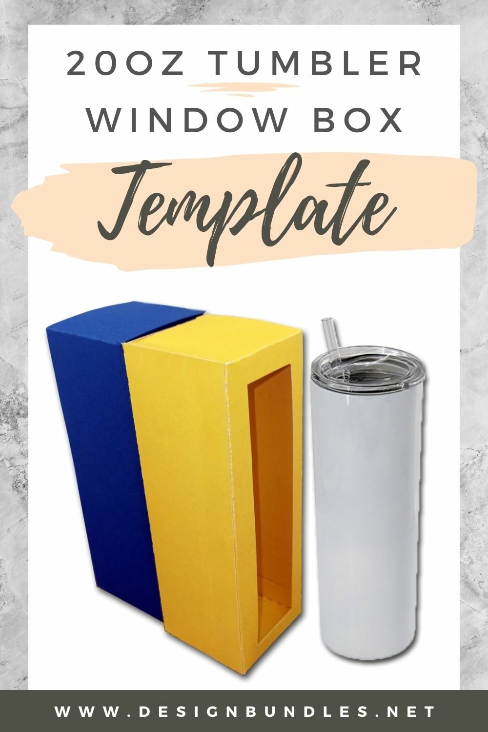 20oz Skinny Tumbler Box Template SVG Tumbler Box Template