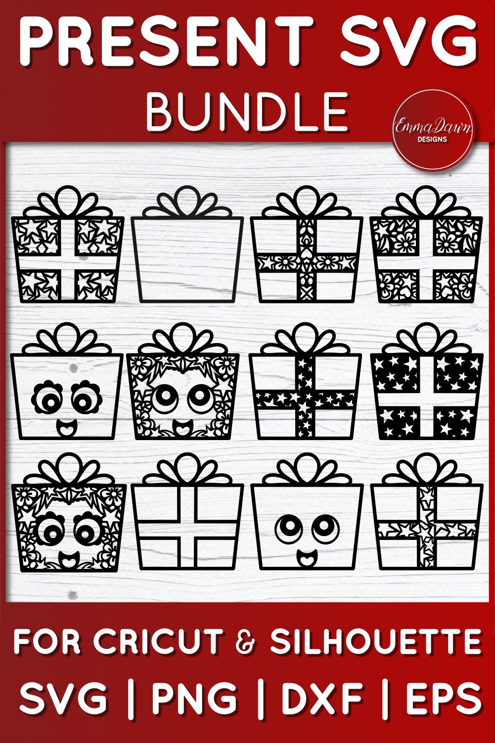 Simple Present Svg Present SVG Bundle SVG | Christmas Gift Tag Cut File