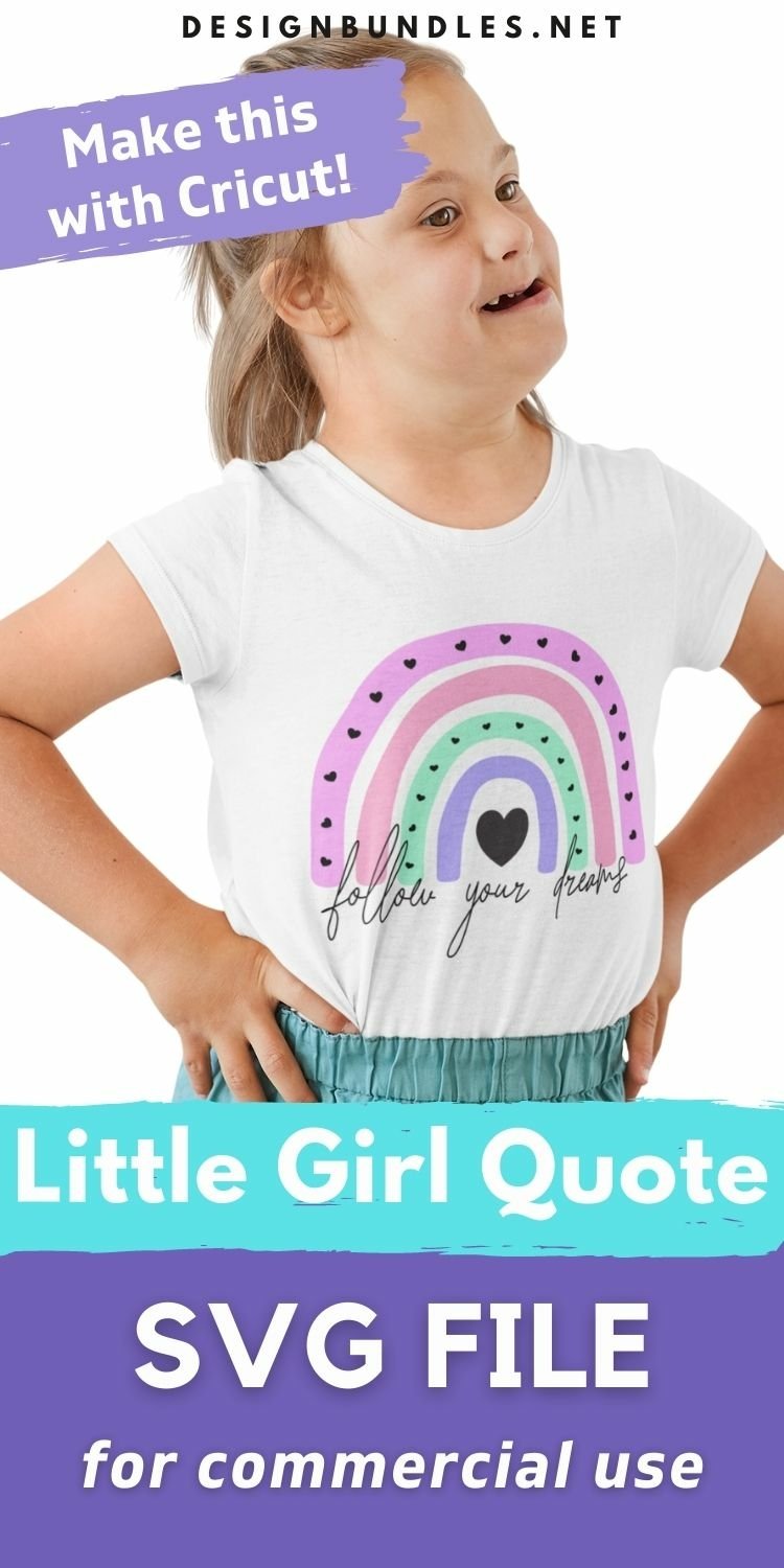Follow your dreams Cut filelittle girls shirt SVG