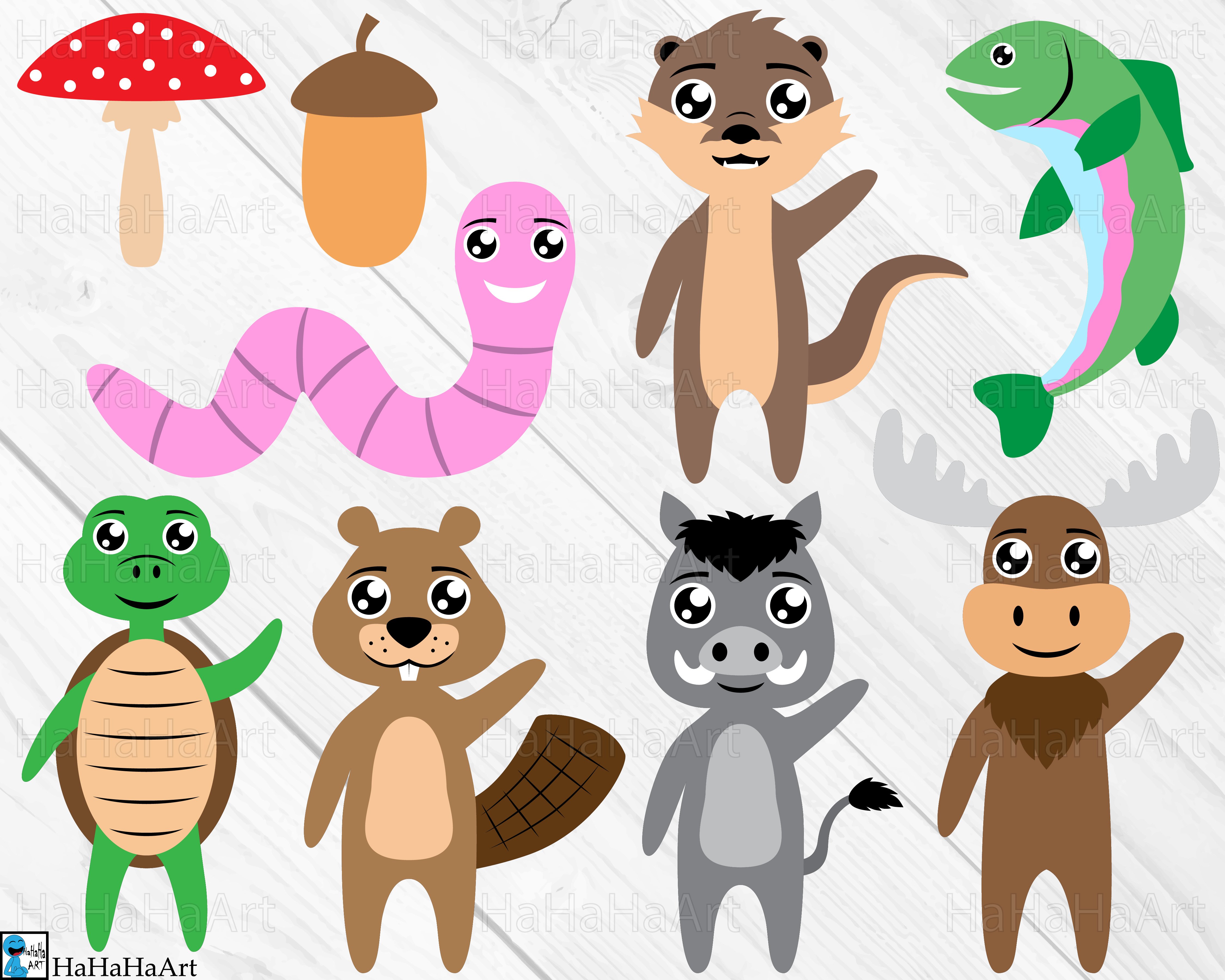 Cute Animals Designs - Clip art / Cutting Files (1023300)