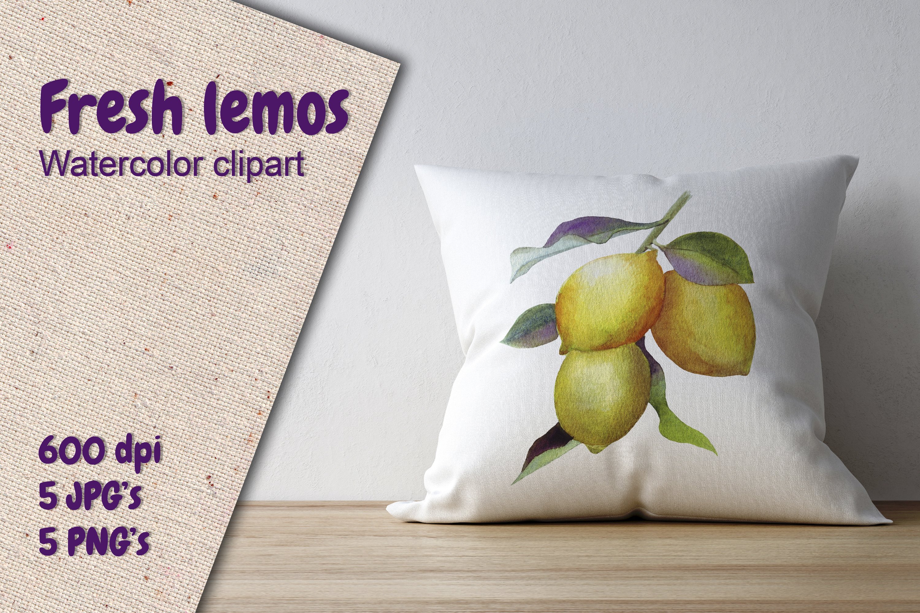 Fresh lemon clipart (975604) | Illustrations | Design Bundles
