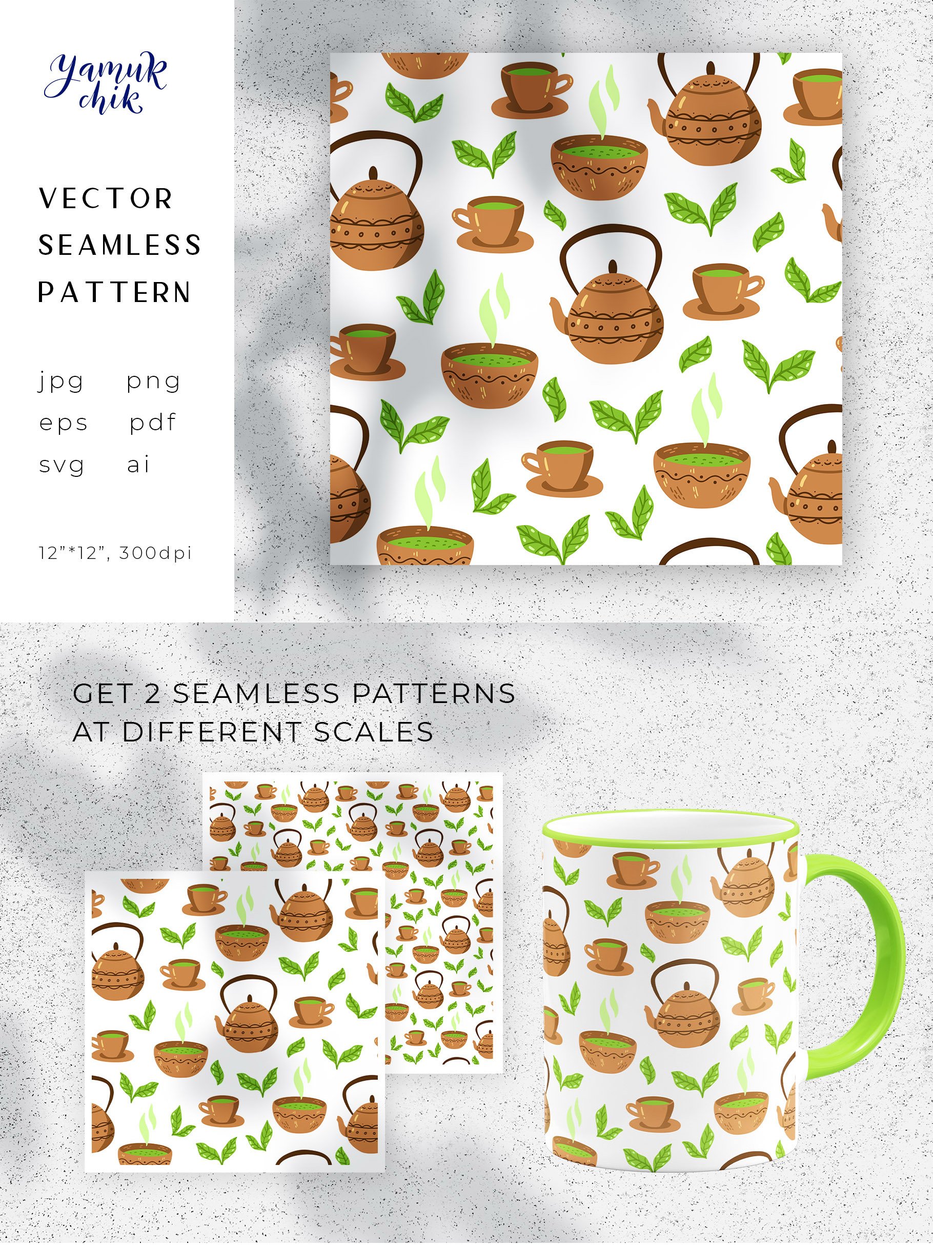 Matcha Green Tea Digital Paper, Matcha seamless (763318)