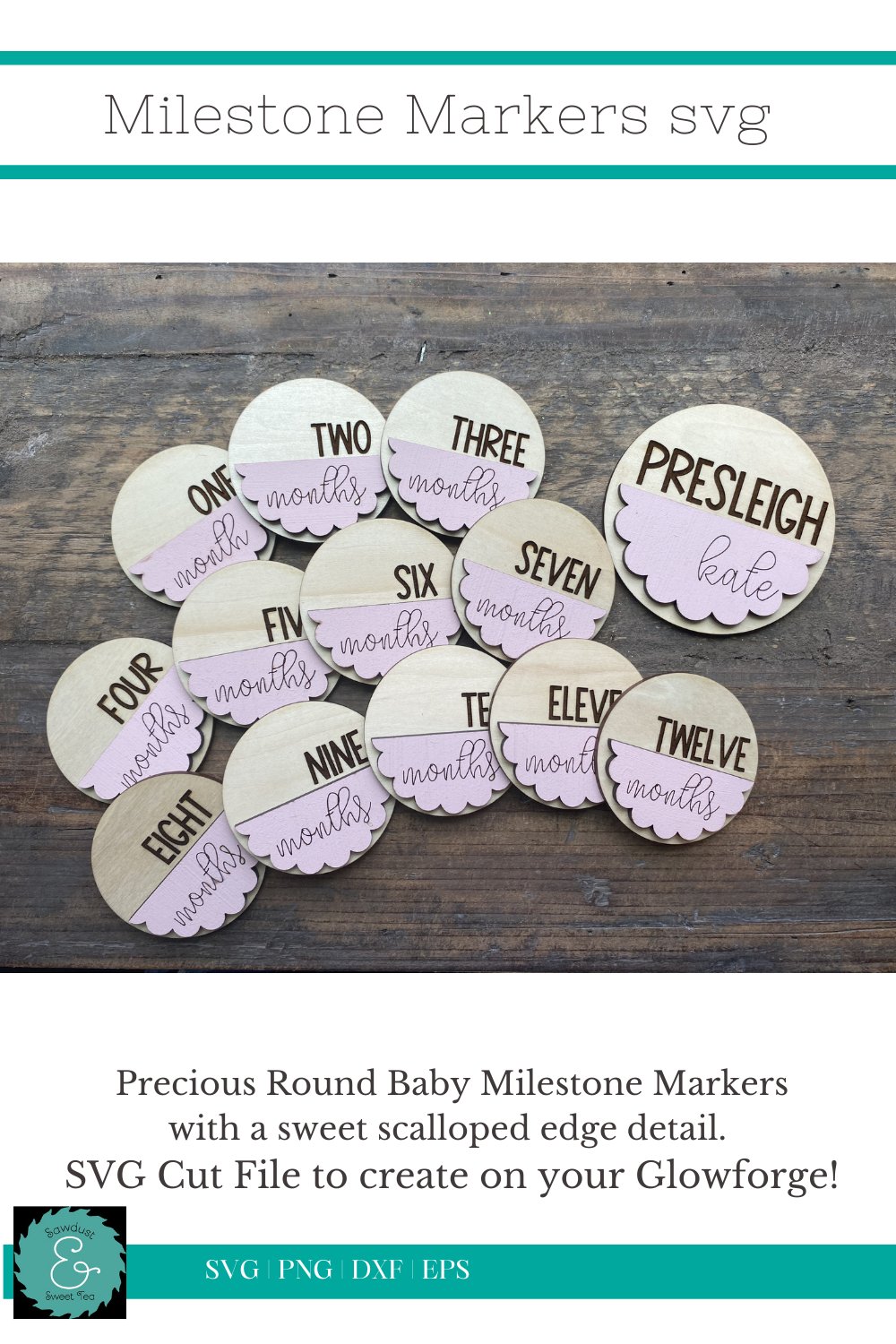 Baby Milestone SVG Laser Cut File
