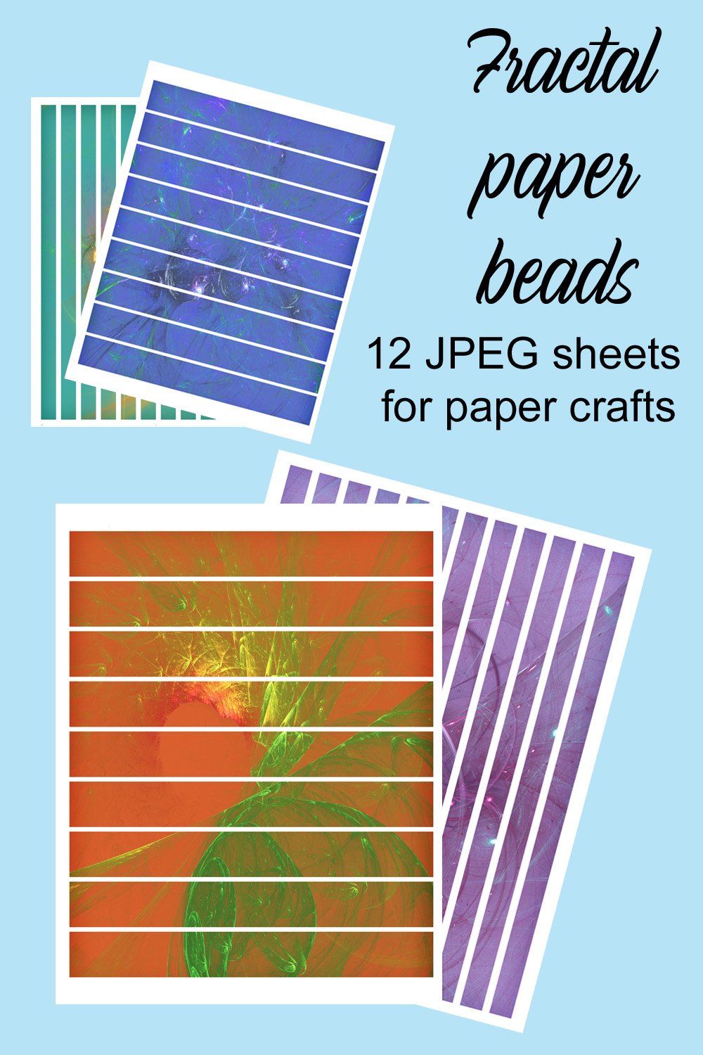 Fractal paper beads