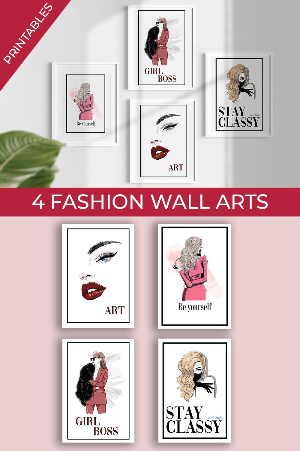 Printable Wall Art, Aesthetic Wall Art Bedroom, Fashion Art