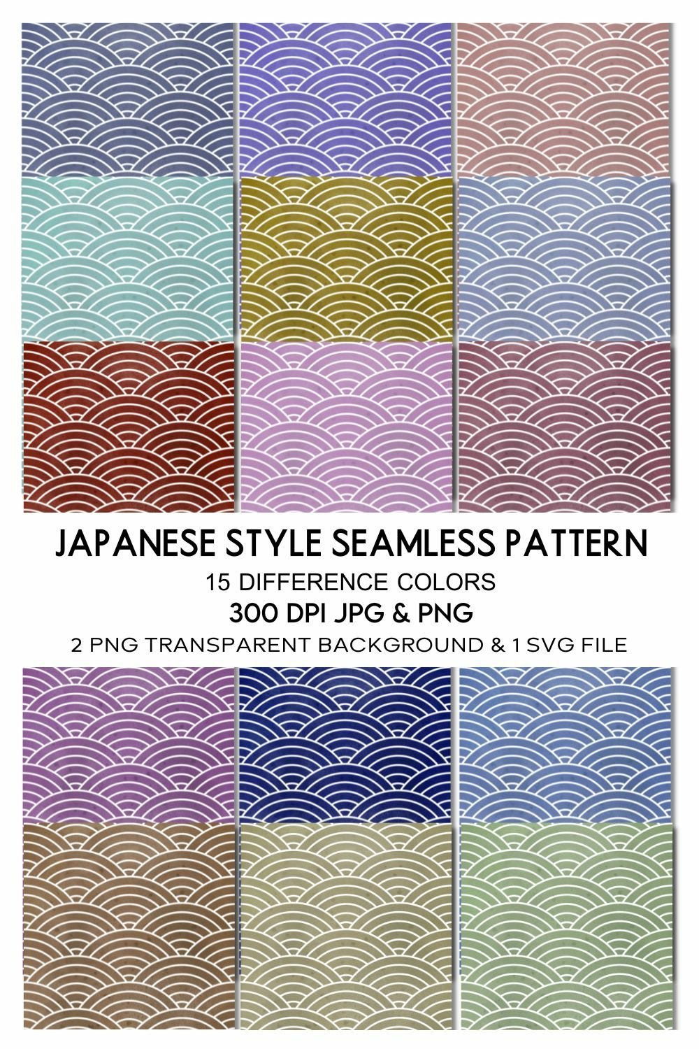 15 Japanese Style Seamless Patterns
