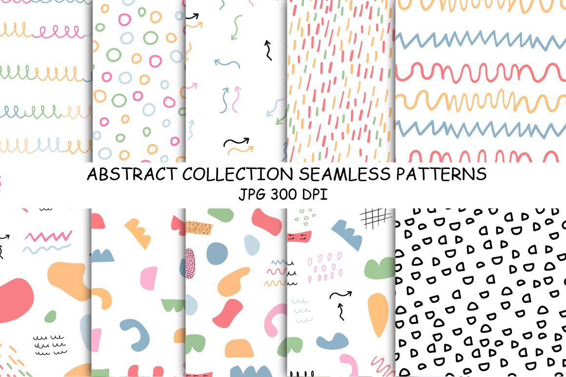 ABSTRACT digital paper Seamless Patterns