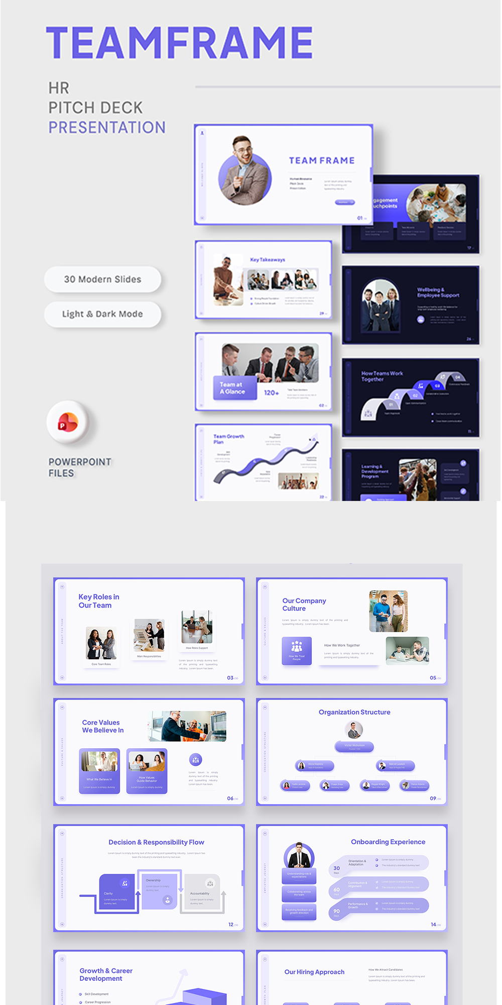 Teamframe - HR Pitch Deck PowerPoint Template