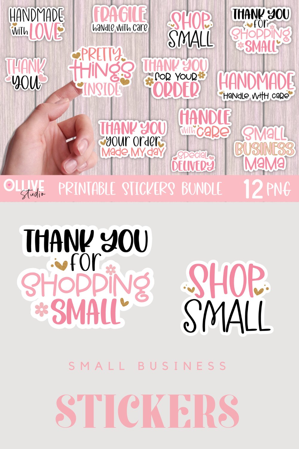 Packaging and Small Business Sticker Bundle PNG