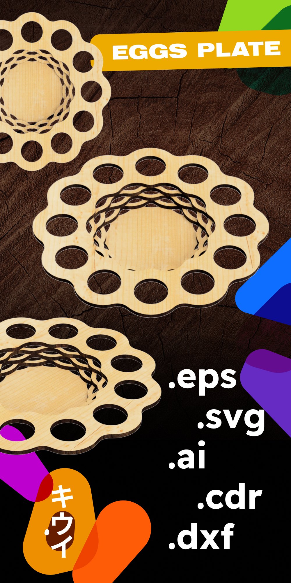 Eggs plate svg Laser cut files Egg Holder SVG Egg stand dxf