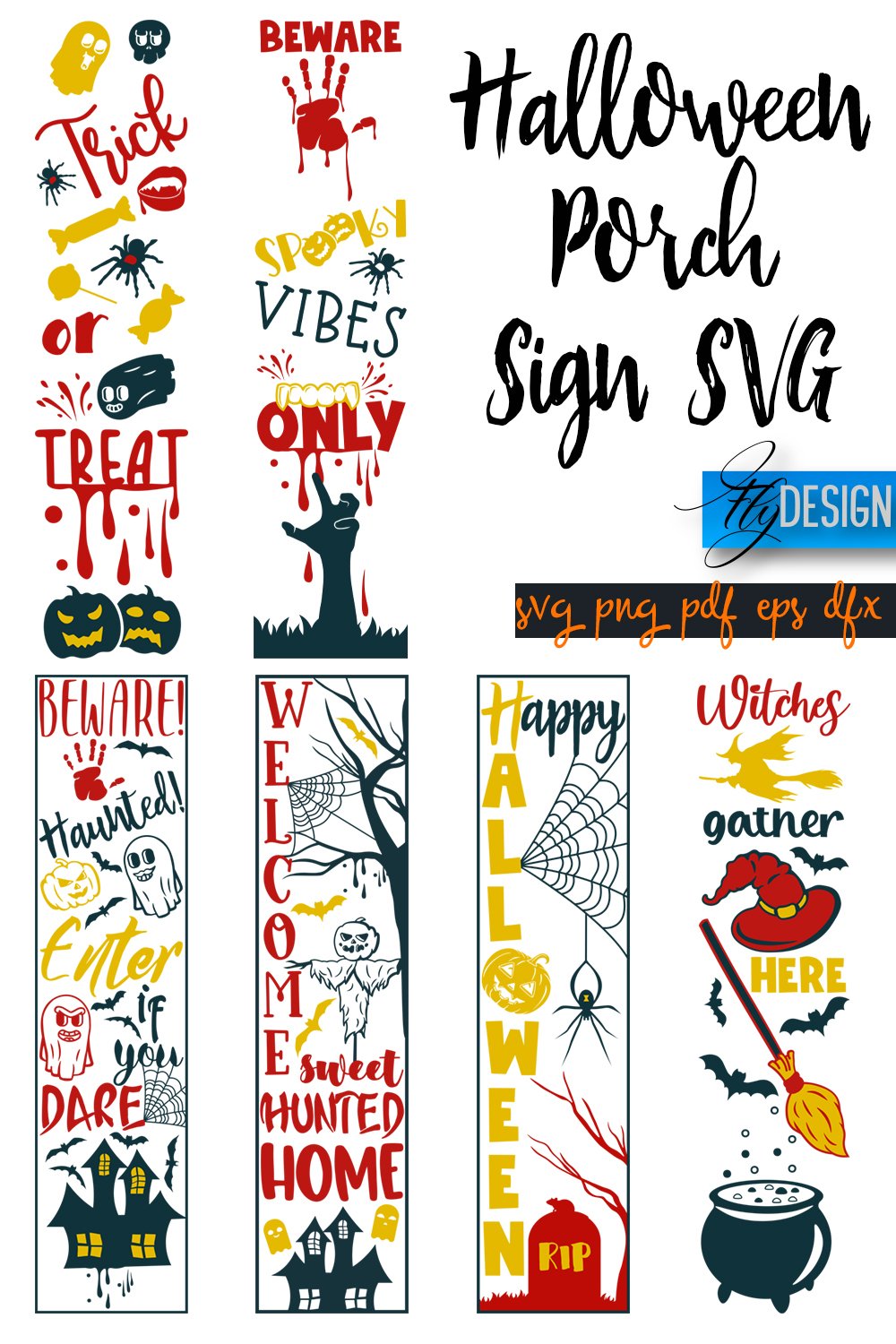 Halloween Bundle SVG | Halloween Porch Signs | Door Hanger