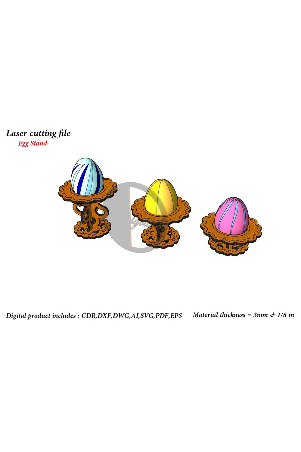 Egg Stand SVG - LASER CUT FILE