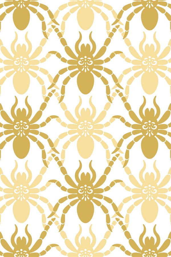 Seamless modern pattern with spiders