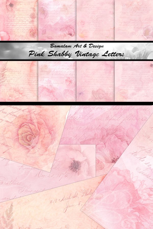 Retro Pink Writing Pink Shabby Backgrounds - Vintage Letters