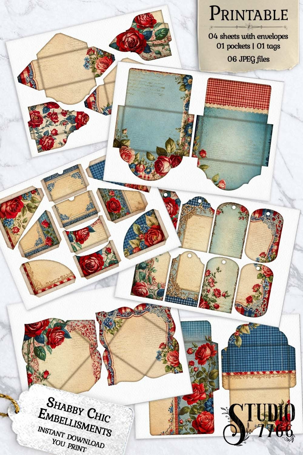 Floral Shabby Chic Junk Journal Kit (4473820)