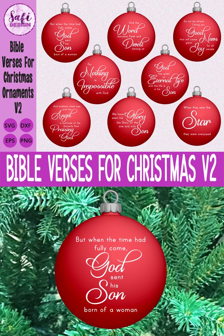 Bible Verses for Christmas Ornaments Set 2 - SVG