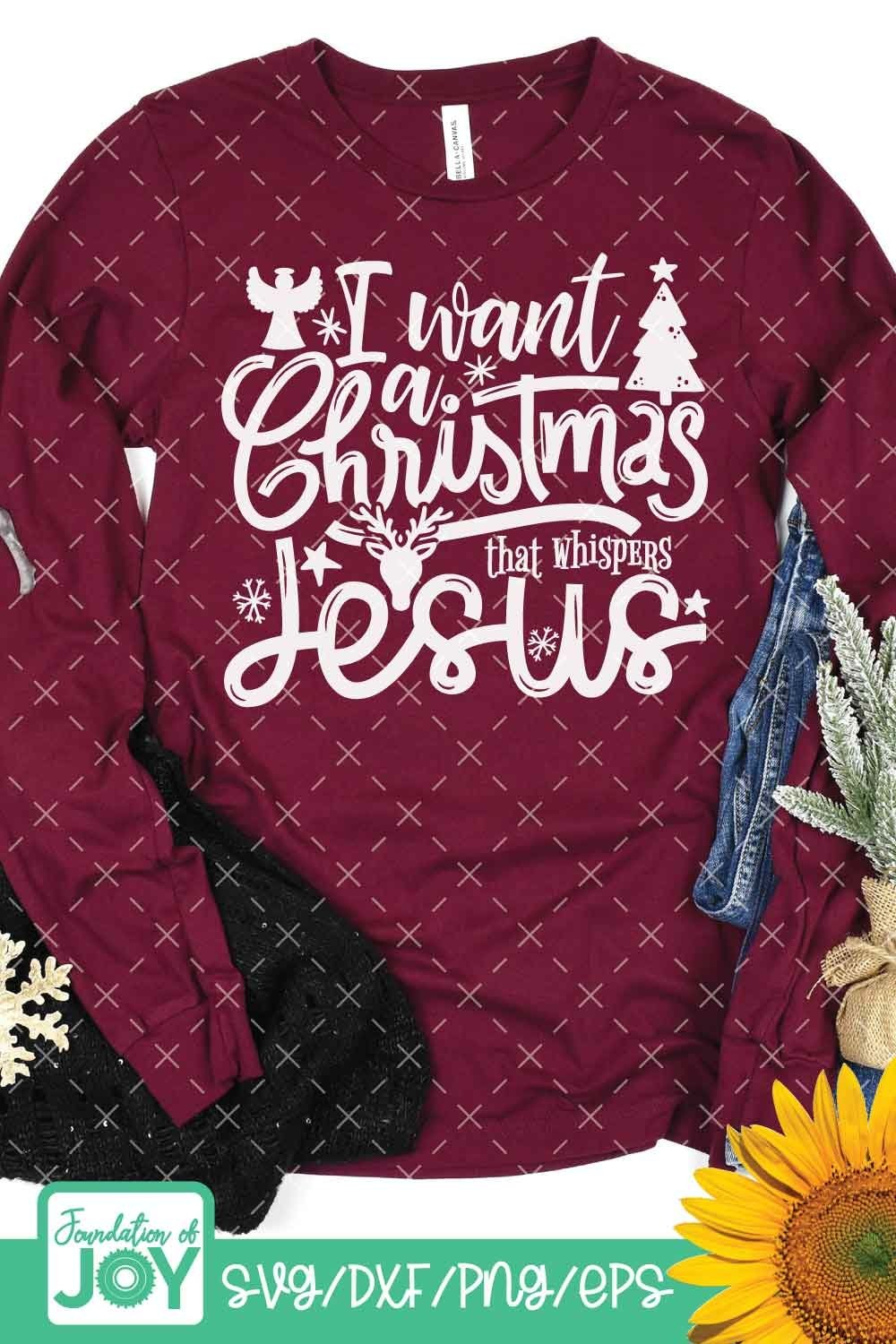 I want a Christmas that whispers Jesus svg, (2791583)
