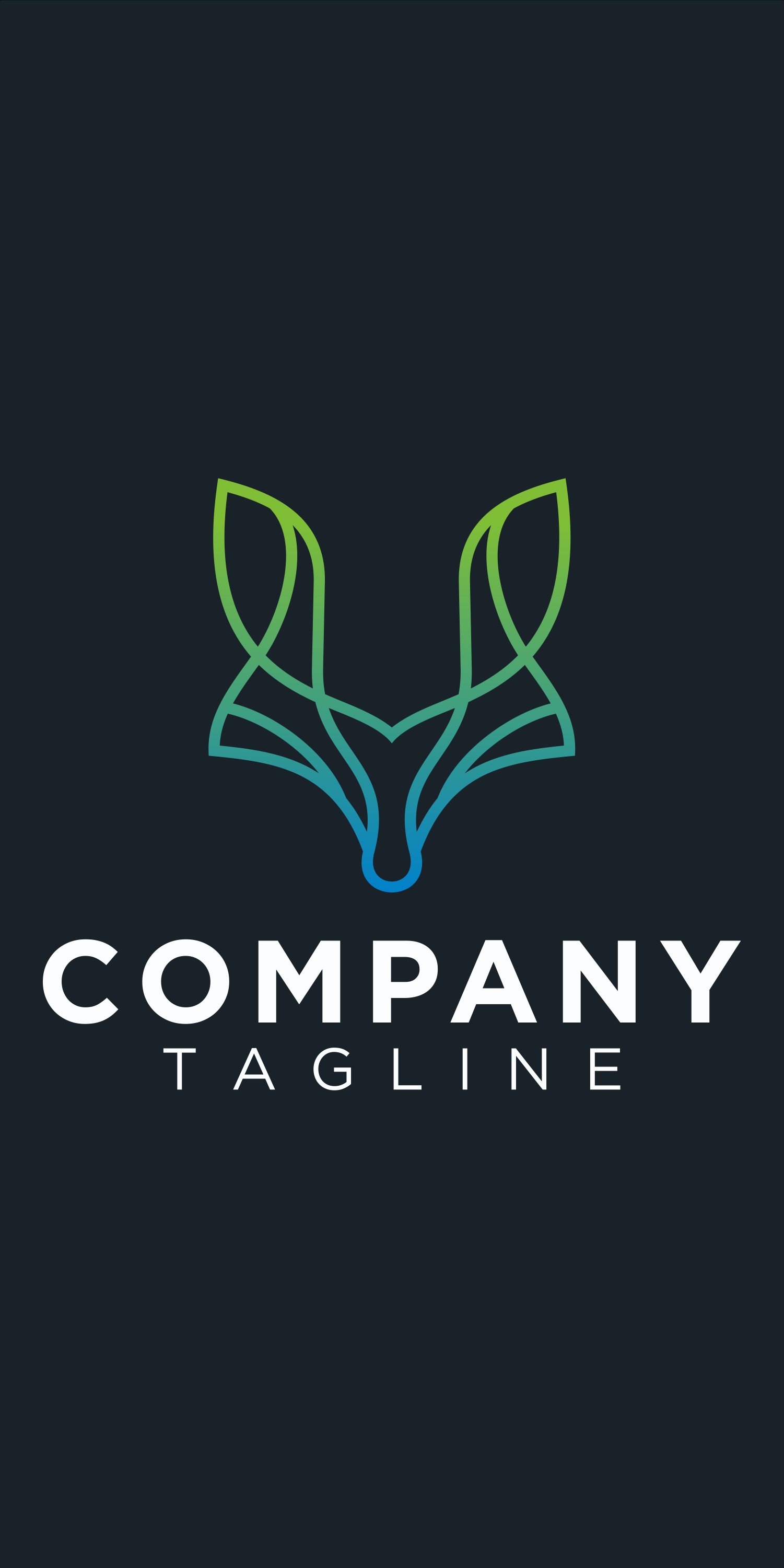 Fox Head Line concept Logo design icon vector