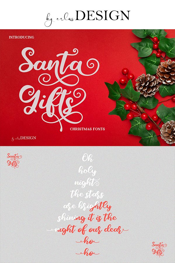 Santa Gifts - Christmas Font (1636617)