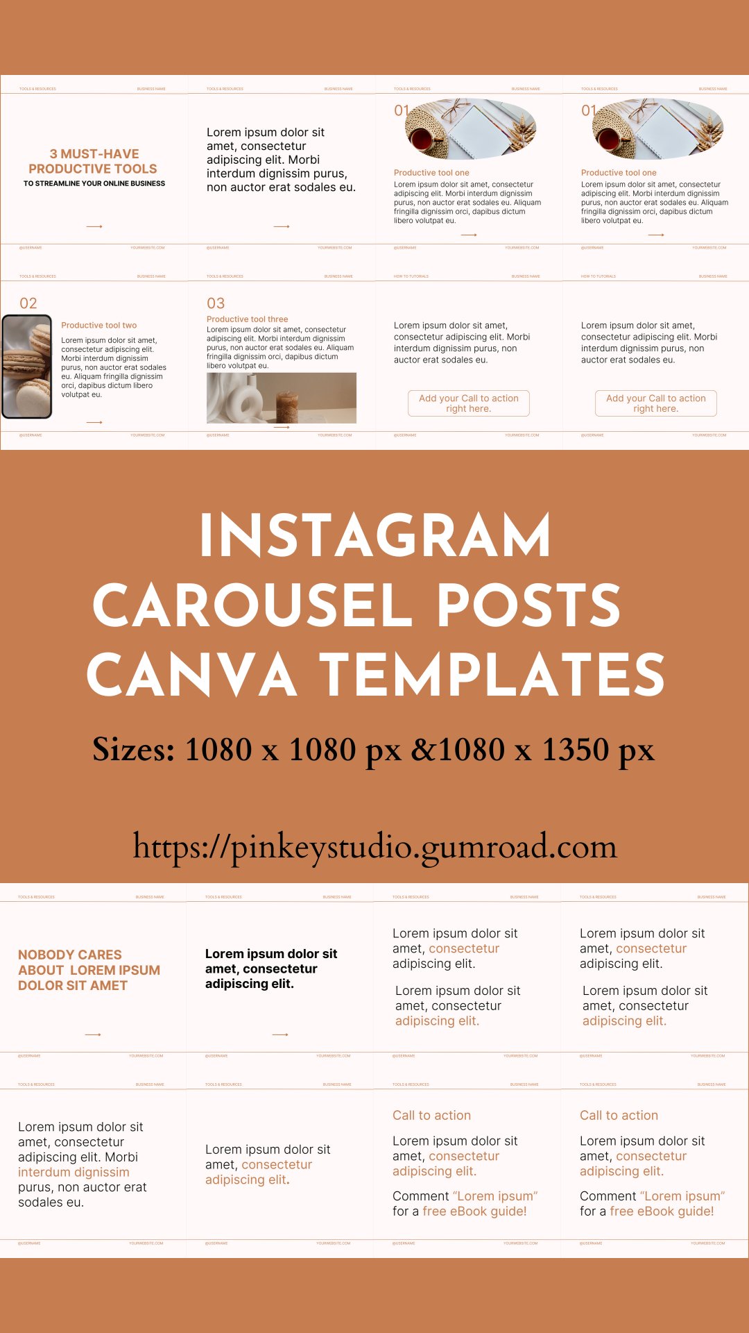 Instagram Carousel Posts Canva Templates (3014018)