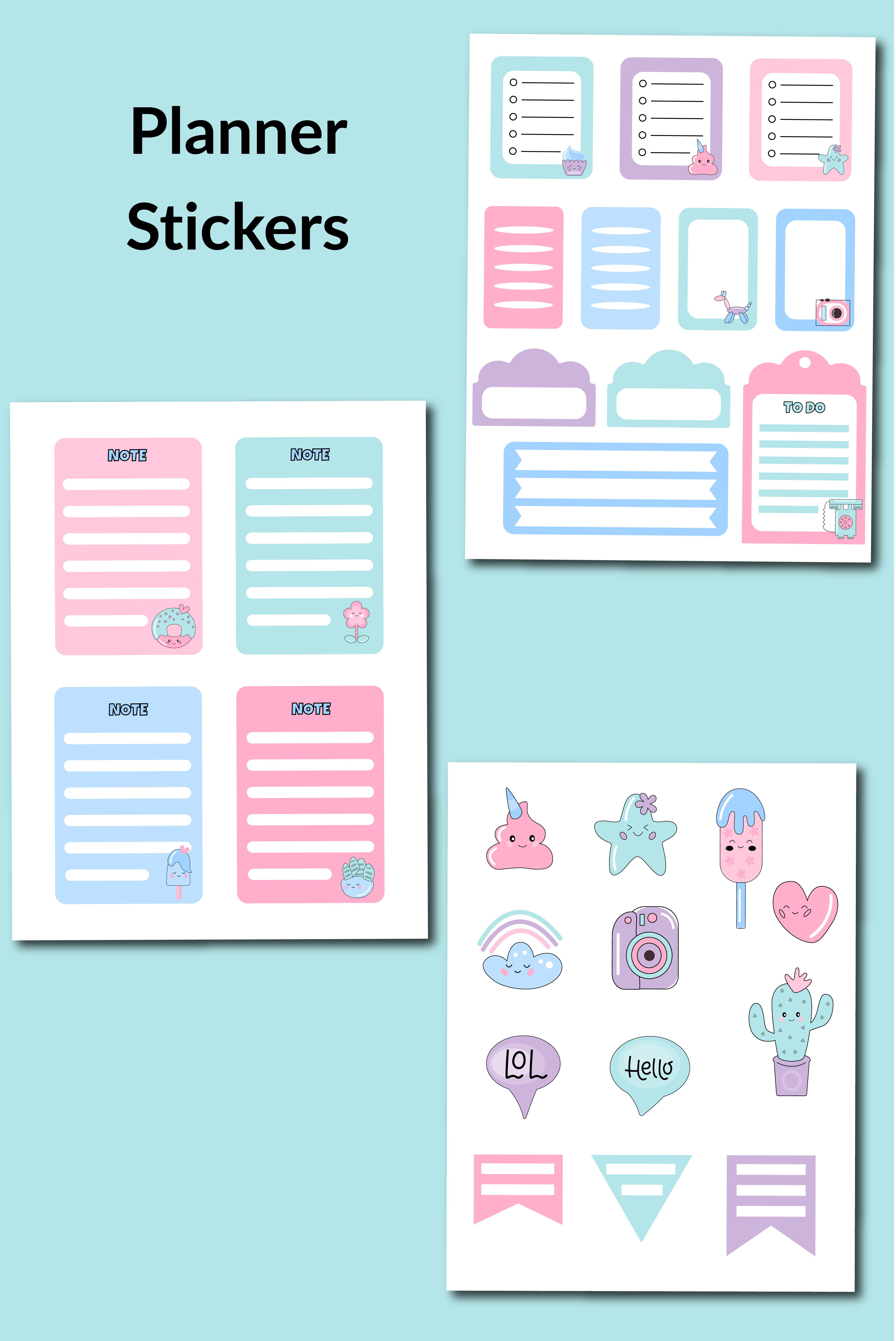 Kawaii Planner Stickers. Planner Stickers. Kawaii Planner